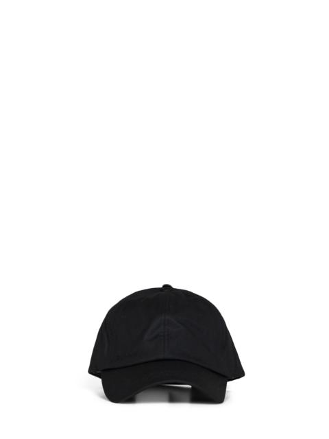 Barbour Black waxed cotton baseball cap