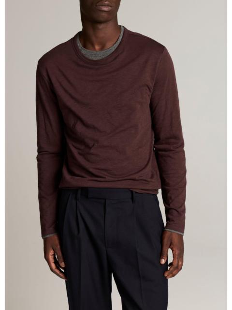 Vince Slub Pima Cotton Double-Layer T-Shirt