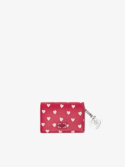 GANNI BOU CARD HOLDER WITH FLAP WITH DOTS