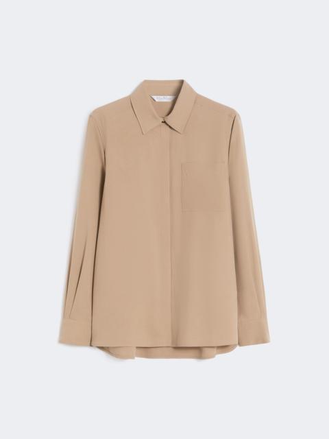 Silk canvas shirt - HAZELNUT BROWN