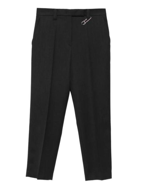 Prada Safety-Pin Detail Wool Trousers Clothing