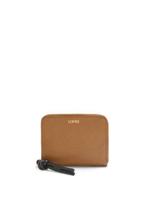 Loewe Knot compact zip wallet in shiny nappa calfskin