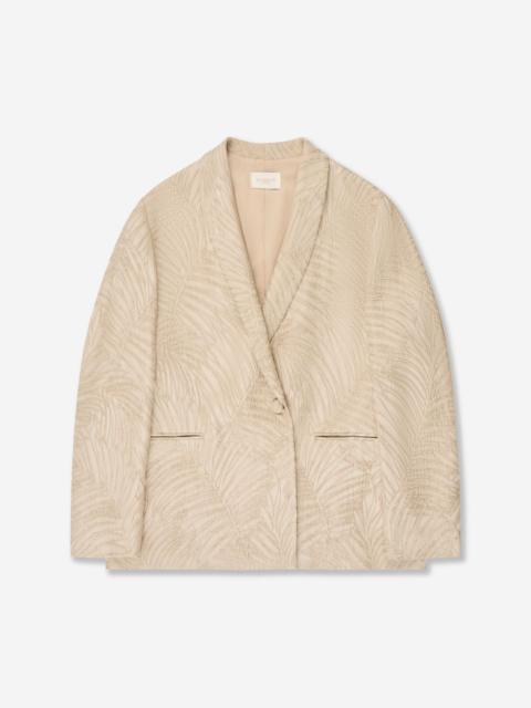SLOWEAR Wide fit jacket in raised viscose jacquard