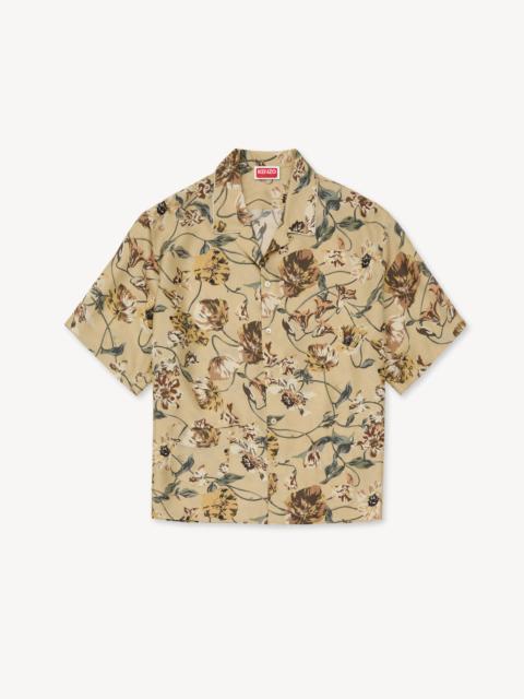 KENZO 'KENZO Wildflower' haiwaiian short sleeve shirt in silk