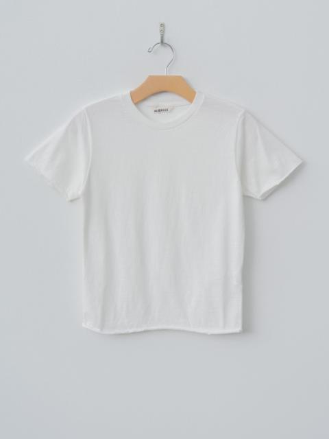 AURALEE Brushed Organic Cotton Jersey Tee - White