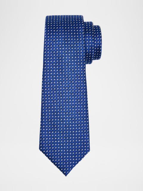 TOM FORD Men's Micro Dash Mulberry Silk Tie