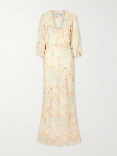 BERNADETTE Beau Floral-print Linen Maxi Dress