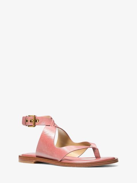 MICHAEL KORS Irene Leather Thong Sandal