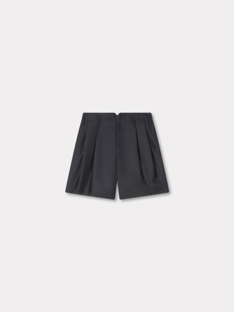 Tailored short in virgin wool and silk