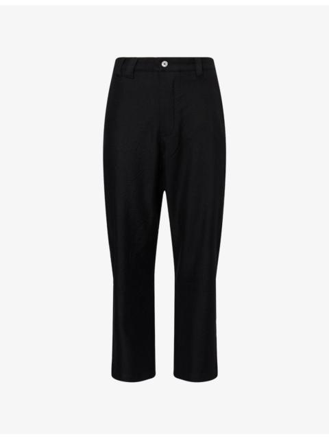 The Elder Statesman Pashmina Norm Wide-Leg Wool And Cashmere Trousers