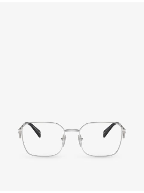Prada PR A51V 불규칙 프레임 금속 광학 안경
