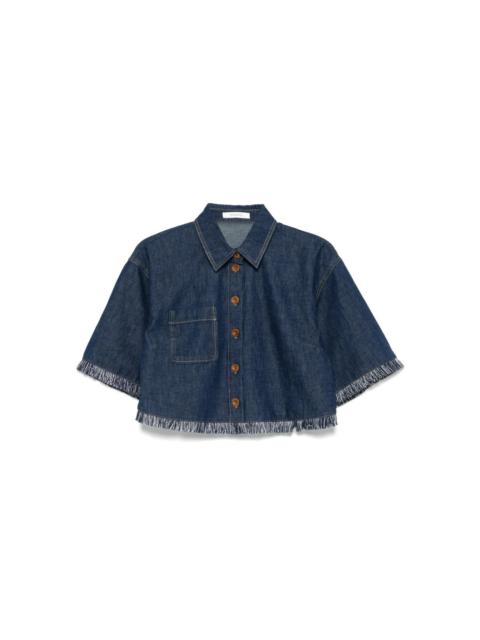 Zimmermann RHIANNON FRINGE DENIM SHIRT