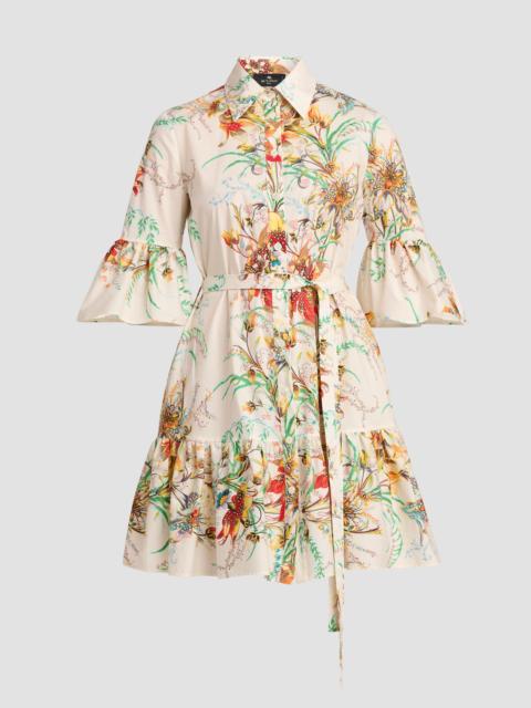 Etro Women's Printed Mini Shirtdress - Printed White