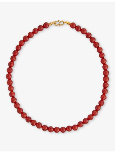 HEAVEN MAYHEM Sol Red Agate Beaded Necklace