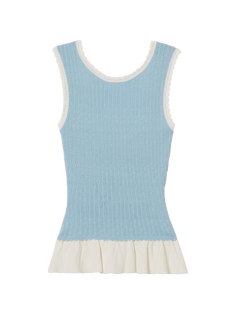 Claudie Pierlot ruffled knitted top