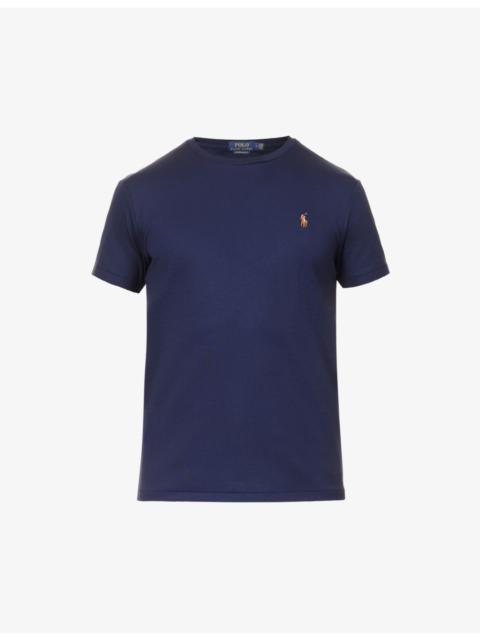 Polo Ralph Lauren Short-sleeved logo-embroidered custom slim-fit cotton-jersey T-shirt