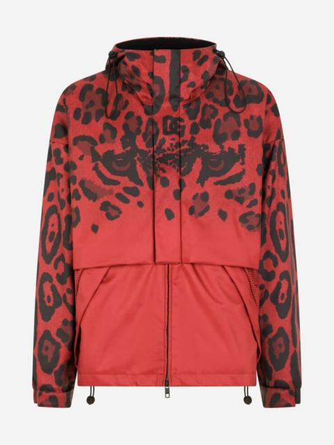 Dolce & Gabbana Leopard-print technical fabric parka