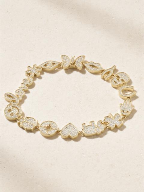SYDNEY EVAN 15th Anniversary 14-karat Gold Diamond Bracelet