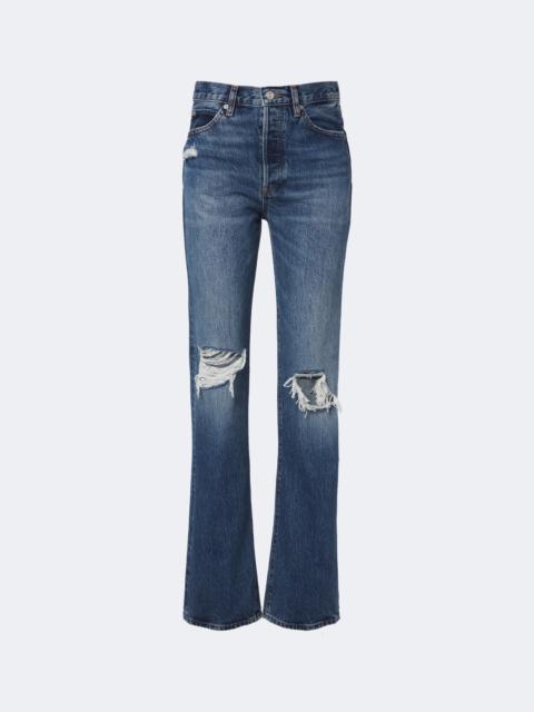 FRAME The Vertical distressed straight jeans