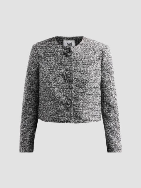 MILLY Women's Selena Crop Jacket - Grey Multi