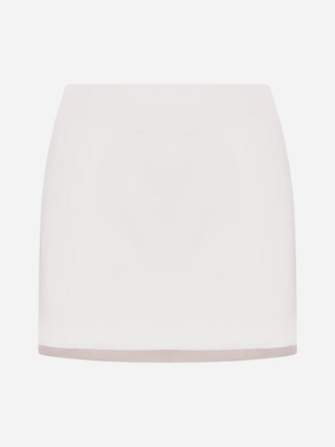 Adelchi double layer silk miniskirt