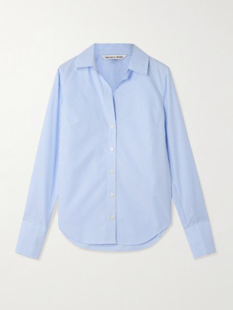VERONICA BEARD Amelia Striped Cotton-poplin Shirt