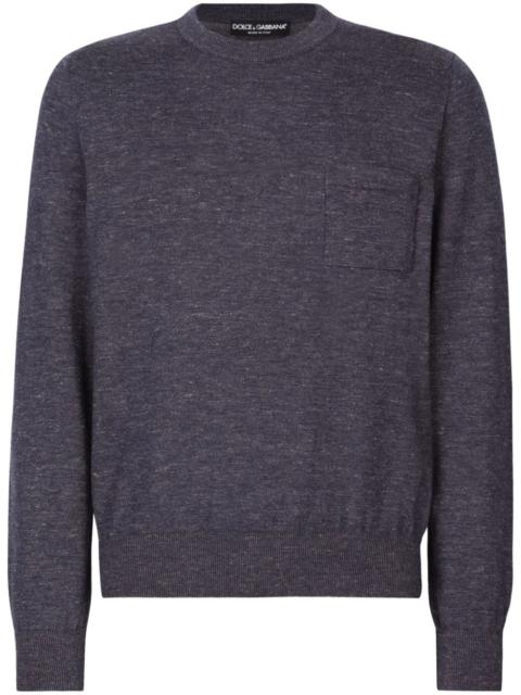 Dolce & Gabbana mÃ©lange-effect crew-neck jumper