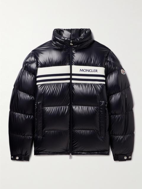 Moncler Skarsting Quilted Shell and Logo-Embroidered Jacquard-Knit Down Jacket