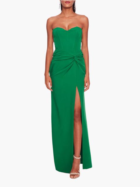 Marchesa TWIST CREPE COLUMN GOWN