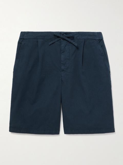 FRESCOBOL CARIOCA Sergio Straight-Leg Lyocell, Linen and Cotton-Blend Shorts Navy