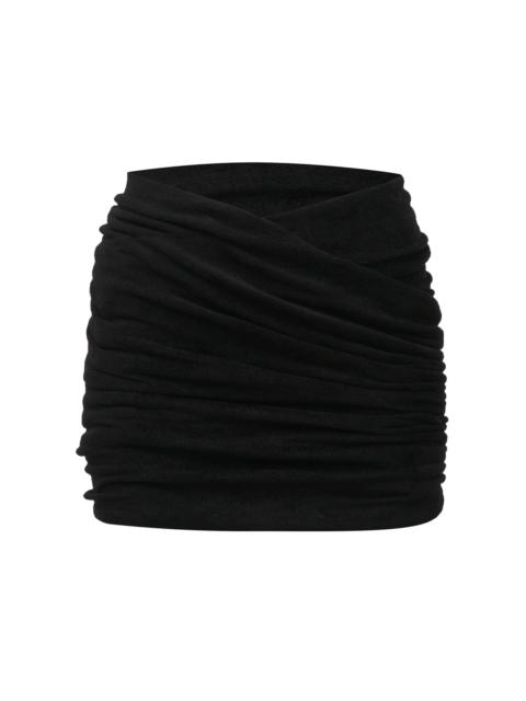 Alaïa Draped Mini Skirt black