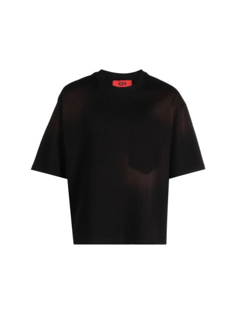 424 crew-neck faded cotton T-shirt
