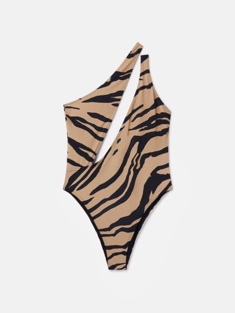 Stella McCartney Zebra Print Cut-Out Swimsuit