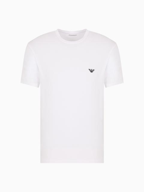 EMPORIO ARMANI FITTED LOUNGEWEAR T-SHIRT IN SOFT MODAL
