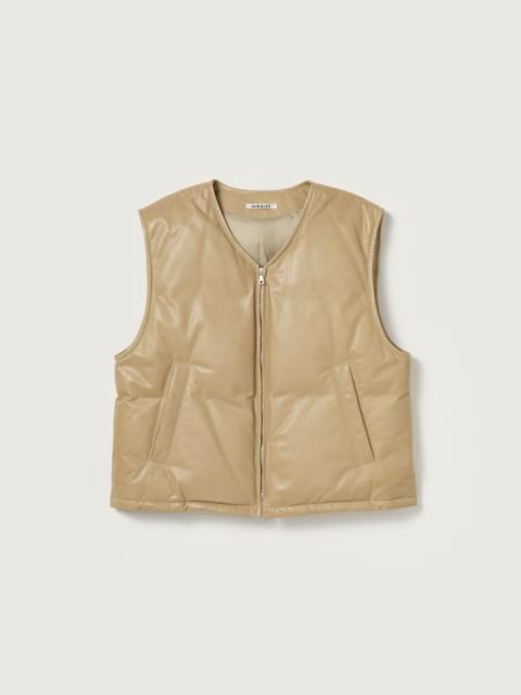 AURALEE FINE CALF LEATHER DOWN VEST