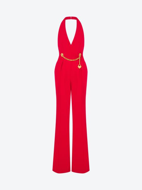 Moschino CHAIN & HEART ENVERS SATIN JUMPSUIT