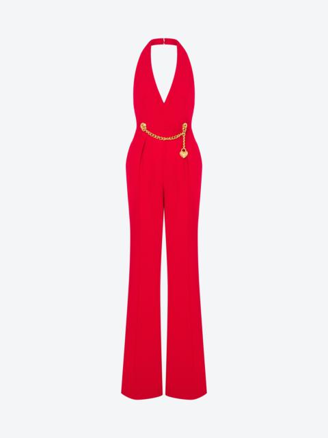 CHAIN & HEART ENVERS SATIN JUMPSUIT