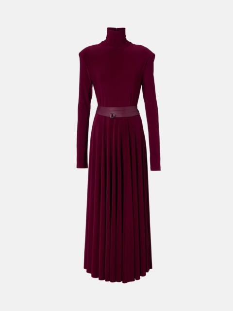 NORMA KAMALI Pleated turtleneck maxi dress
