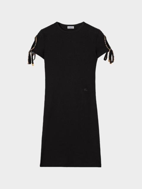 Burberry Tatiana Check Tie Short-Sleeve Mini Dress
