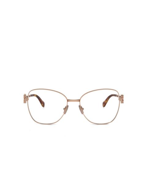 Miu Miu cat-eye metal frame glasses