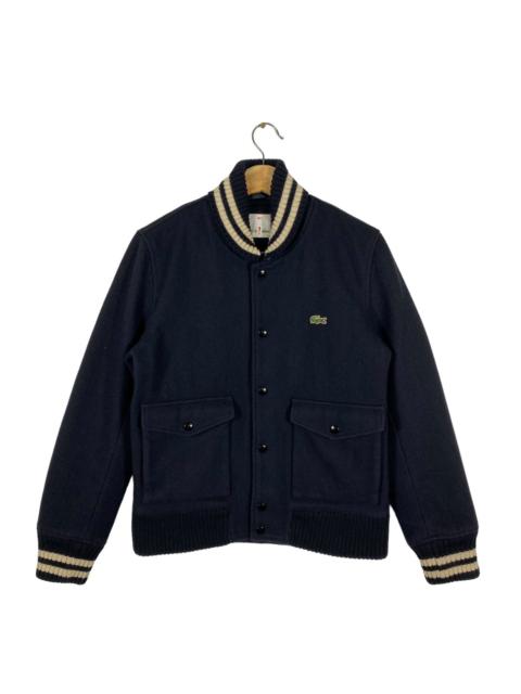 LACOSTE Vintage Lacoste Varsity Bomber Wool Jacket Size 48/3