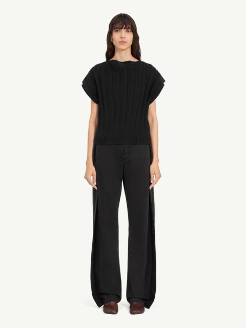 Pleated sleeveless top