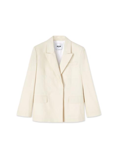 MSGM Poplin cotton single-breasted jacket