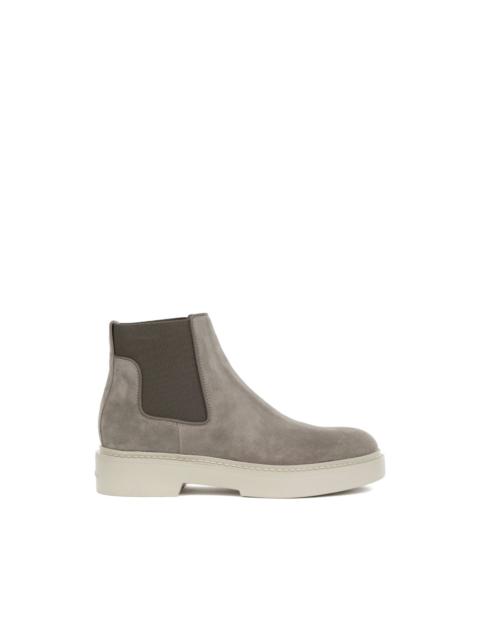 Santoni suede chelsea boots