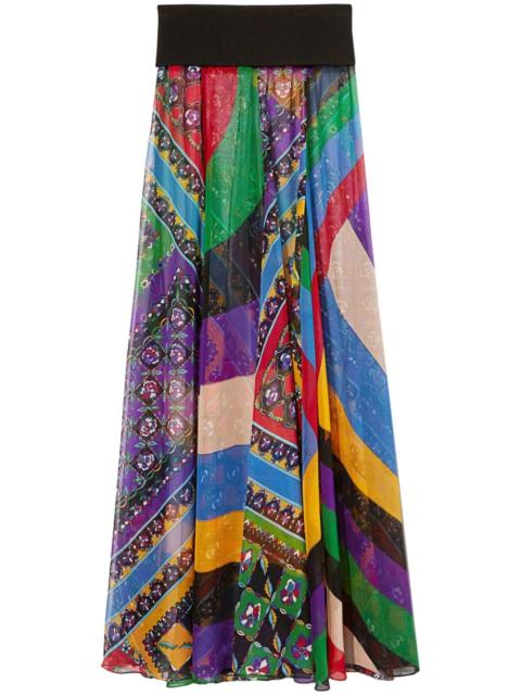 PUCCI Iride Festa-print silk skirt