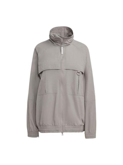 adidas (WMNS) adidas by Stella McCartney TrueCasuals Woven Solid Track Jacket 'Grey' HR9178