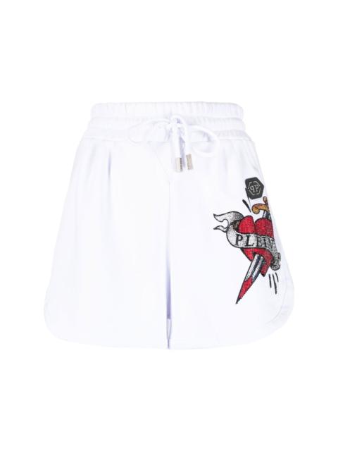 PHILIPP PLEIN logo-embellishment jogging shorts