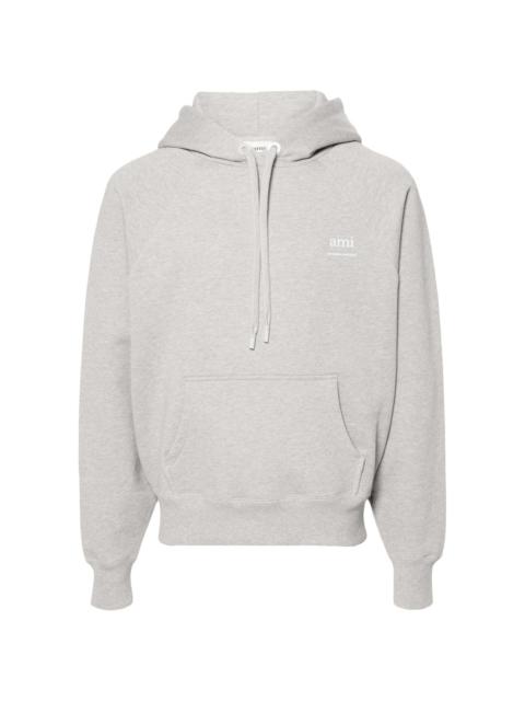 logo-print cotton hoodie