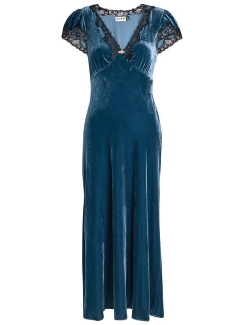 RIXO Rixo Clarice Lace-trim Georgette Midi Dress