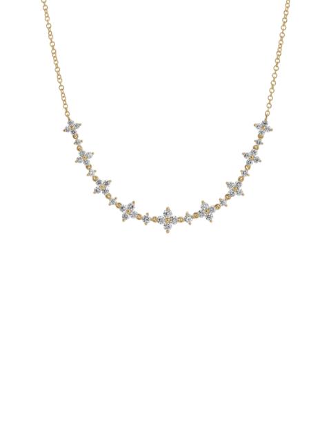 EF Collection Fleur 14K Yellow Gold Diamond Necklace